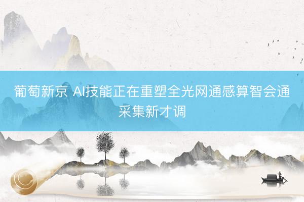 葡萄新京 AI技能正在重塑全光网通感算智会通采集新才调