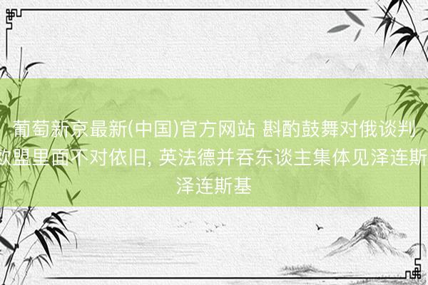 葡萄新京最新(中国)官方网站 斟酌鼓舞对俄谈判， 欧盟里面不对依旧， 英法德并吞东谈主集体见泽连斯基