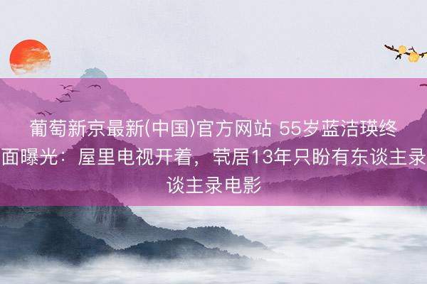 葡萄新京最新(中国)官方网站 55岁蓝洁瑛终末画面曝光：屋里电视开着，茕居13年只盼有东谈主录电影