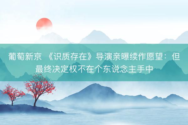 葡萄新京 《识质存在》导演亲曝续作愿望：但最终决定权不在个东说念主手中