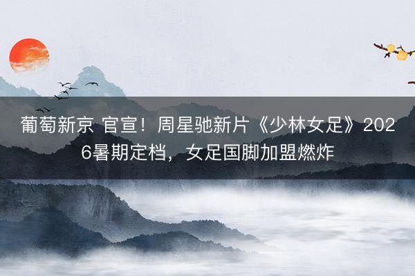 葡萄新京 官宣！周星驰新片《少林女足》2026暑期定档，女足国脚加盟燃炸