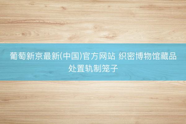 葡萄新京最新(中国)官方网站 织密博物馆藏品处置轨制笼子