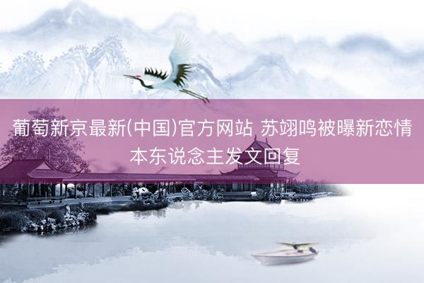 葡萄新京最新(中国)官方网站 苏翊鸣被曝新恋情 本东说念主发文回复